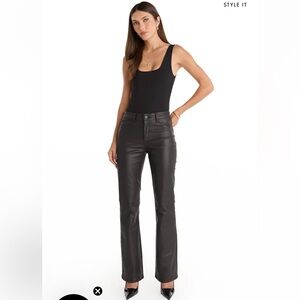 Noli Shop Black Flare Coated Jeans NWT